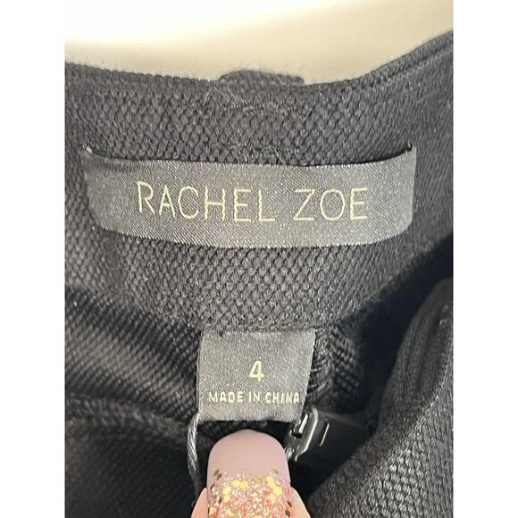 Rachel Zoe Black Julietta Lamb Suede Detail Riding Equestrian Pants Size 4 - Picture 7 of 15